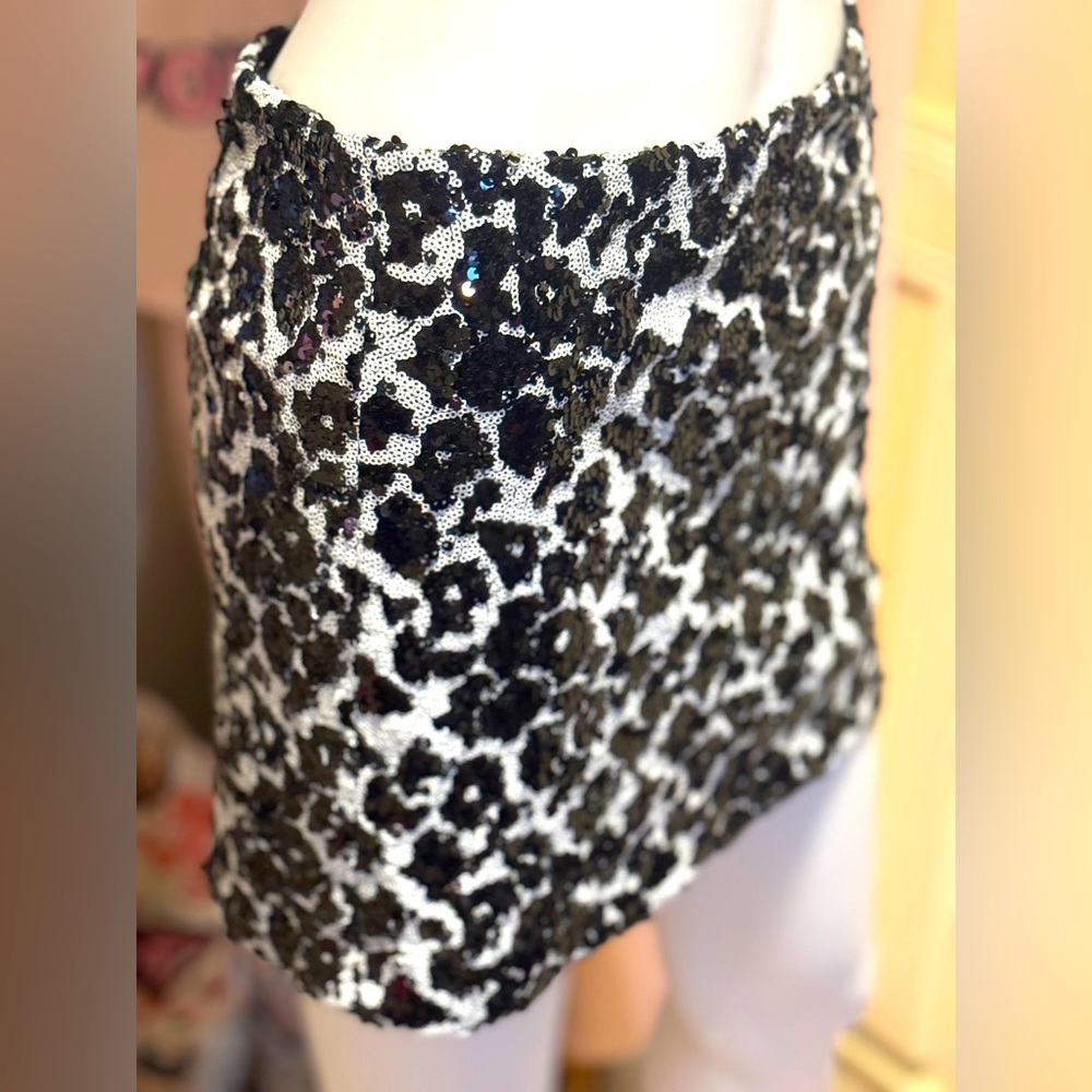 Guess Dalmatian sequin mini skirt